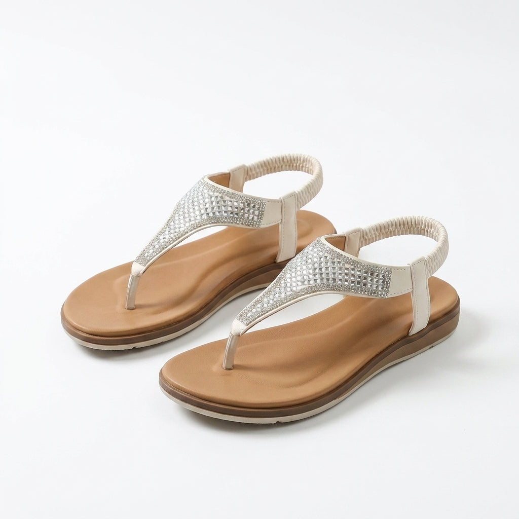 Neuza - Sandálias de Verão Brilhantes